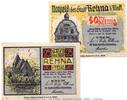 Serienscheine DE 2 Scheine kpl. 2 x Notgeld der Stadt Rehna 1109.1 , Set mit 2 Scheinen in kfr. -