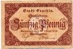 Notgeld Deutschland 50 Pfennig Schein Notgeld der Stadt Genthin 2175.05.05 , 50 Pfennig Schein in gbr. von 1919 -