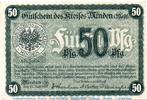 Notgeld Deutschland 50 Pfennig Schein Notgeld Kreis Minden 4575.05.03 , 50 Pfennig Schein in kfr. von 1917 -