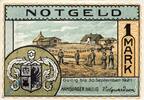 Notgeld DE 1 Mk. Notgeld Hamburger Hallig 564.1.a , 1 Mark Schein -gelb- in kfr. o.D. -