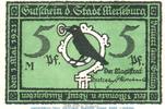 Seriennotgeld Deutschland 5 Pfennig Musterschein Notgeld der Stadt Merseburg 884.1.M , 5 Pfennig Musterschein o.Kn. in kfr. -