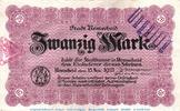Großnotgeld Deutschland 20 Mark Schein Banknote der Stadt Remscheid , 20 Mark Schein in gbr.E Geiger 443.02 1918 -