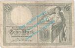 Kaiserreich DE 10 Mk. Banknote , 10 Mark Schein in gbr. DEU-53.b, P.64, Kaiserreich von 1906 -