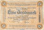 Wertbeständiges Notgeld 1 Goldmark Banknote Gold Girobank Kiel , 1 Goldmark Schein in gbr. Müller 2790.2 von 1923 -