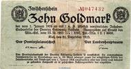 Wertbeständiges Notgeld 10 Goldmark Banknote Provinzialausschuss Kiel , 10 Goldmark Schein in gbr. Müller 2780.2 -