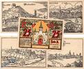 Serienscheine DE 5 Scheine kpl. 5 x Notgeld Hofgeismar 619.1 , Wappenserie Set mit 5 Scheinen in kfr. o.D. -
