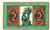 Serienscheine DE 5 Mk. Notgeld Z.d.A Kampfmarke Hamburg 562.1 , 5 Mark Schein in kfr. o.D. , Hamburg -