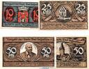 Notgeld DE 4 Scheine kpl. 4 x Notgeld der Stadt Bad Salzuflen 1159.1 , Set mit 4 Scheinen in kfr. 1921 -