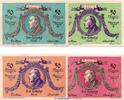 Notgeld DE 4 Scheine kpl. 4 x Notgeld Gemeinde Keilhau 683.2.b, Set mit 4 Scheinen P.Günther in kfr. 1921 -
