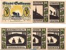 Serienscheine DE 6 x 50 Pf. -Glocke- 6 x Notgeld Stadt Gollnow 453.4 ,Glockensage Set mit 6 Scheinen in kfr. 1921 -