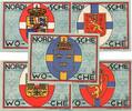 Serienscheine DE 5 Scheine kpl. 5 x Notgeld Musterschau Stadt Lübeck , Set mit 5 Scheinen in kfr. von 1921 -