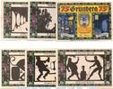 Notgeld DE 6 Scheine kpl. 6 x Notgeld der Stadt Grünberg 489.2.a , Set mit 6 Scheinen in kfr. o.D. -
