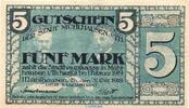 Großnotgeld Deutschland 5 Mark Schein Banknote Stadt Mühlhausen , 5 Mark Schein in gbr. Geiger 364.01 von 1918 -