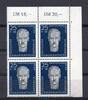 DDR 25 + 15 Pfennig Mi.607.a DDR , 4er Blockrand o.r. Rolf Breitscheid 25 + 15 Pfennig 1958 -