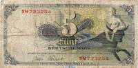 Bank deutscher Länder 5 Mark Schein Banknote , 5 Mark Schein Kopfgeld in gbr. DEU-23.b, Ros.253, P.13 von 1948 -