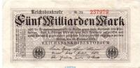 Inflation DE 5 Mia. Mk. Reichsbanknote , 5 Milliarden Mark Schein in gbr. DEU-145.c, Ros.120, P.123 -
