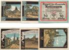 Serienscheine DE 6 Scheine kpl. Rellingen , Notgeld Set mit 6 Scheinen in kfr. M-G 1113.1 , Schleswig o.D. -