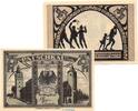 Serienscheine DE 2 Scheine kpl. 2 x Notgeld der Stadt Patschkau 1052.2 , Set mit 2 Scheinen in kfr. o.D. -