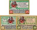 Serienscheine DE 3 Scheine kpl. 3 x Notgeld der Gemeinde Frücht bei Ems 399.1 , Set mit 3 Scheinen in kfr. -