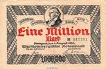 Württemberg 1 Million Mark Länderbanknote , 1 Million Mark Schein in gbr. WTB-18, Ros.778, S.987 , 1923 -