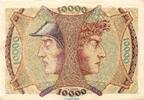 Länderbanknote Baden 10.000 Mk. Länderbanknote , 10.000 Mark Schein in gbr. BAD-9.b, Ros.711, S.910 , von 1923 -