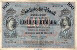 Sachsen 100 Mk. Reichsbanknote , 100 Mark Schein in gbr. SAX-8.a, Ros.746, S.952 , von 1911 -
