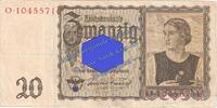 Drittes Reich - Reichsbank Reichsbanknote , 20 Mark Tirolerschein in gbr.4 DEU-215, Ros.178, P.185 , 1939 20 Mk. Tirolerschein 1939 zirkuliert , 3 - 