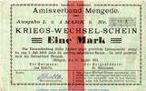 Notgeld 1914/1915 Notgeld Amt Mengede 1 Mark Notgeld Amtsverband Mengede , 1 Mark Schein in gbr. Dießner 228II.1.b von 1914 -