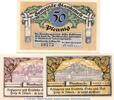 Notgeld DE 3 Scheine kpl. 3 x Notgeld Sparkasse Blankenese 115.2 , Set mit 3 Scheinen in kfr von 1921 , HH -