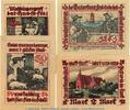 Notgeld De 4 Scheine kpl. Notgeld Baugenossenschaft Pries Friedrichsort 1075.1 , Set mit 4 Scheinen in kfr -