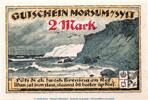 Serienscheine DE 2 Mk. Notgeld der Gemeinde Morsum - Sylt 900.2 , 2 Mark Schein in kfr. von 1921 -