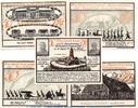 Serienscheine DE 5 Scheine kpl. Lübeck Notgeld 825.1 , Landeskriegerverband Set mit 5 Scheinen in kfr. von 1921 -