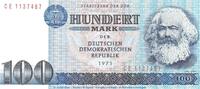 Staatsbank der DDR Banknote , 100 Mark Schein in kfr. DDR-25.a,c Ros.363, P.31 von 1975 , DDR 100 Mk. 1975 1 bis 1-