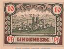 Notgeld 1945 - 1948 10 Pfennig Schein Notgeld Stadt Lindenberg , 10 Pfennig Schein in kfr. von 1947 , Bayern 1945-48 -