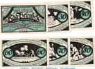 Serienscheine DE 6 Scheine kpl. 6 x Notgeld Gemeinde Raa Besenbek 1092.1.a , Set mit 6 Scheinen in kfr. o.D. -