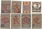 Serienscheine DE 8 Scheine kpl. Notgeld Stadt Preetz 1071.1-3 , 3 Sets mit 8 Scheinen in kfr. von 1921 Schleswig -