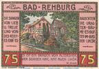 Serienscheine DE 75 Pf. Nr.1 Notgeld E. Bornemann & Co. Rehburg 1106.1 , 75 Pfennig Schein Nr.1 in kfr. 1921 -