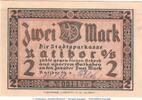 Serienscheine DE 2 Mk. -Dat + US- Notgeld Sparkasse Ratibor 1100.1 , 2 Mark Schein mit -Dat.+Us.- in kfr. 1922 -