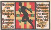 Serienscheine DE 50 Pf. Notgeld Dockenhudener Turnerschaft Blankenese 116.1 , 50 Pfennig Schein in kfr. -