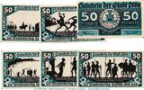 Serienscheine DE 6 Scheine kpl. Notgeld Stadt Plön 1064.3 , Set mit 6 Scheinen in kfr. von 1921 , Schleswig -