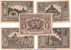Serienscheine DE 5 Scheine kpl. Naugard , Notgeld Set mit 5 Scheinen in kfr. M/G 923.1.d , Pommern o.D. -