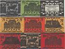 Serienscheine DE 9 Scheine kpl. Notgeld Stadt Güstrow 495.2 , Set mit 9 Scheinen in kfr. von 1922 , Mecklenburg -