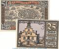 Serienscheine DE 2 Scheine kpl. Notgeld Stadt Lingen 803.2 , Set mit 2 Scheinen in kfr. von 1921 , Niedersachsen -