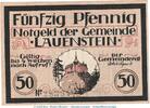 Serienscheine DE 50 Pf. Notgeld Gemeinde Lauenstein 775.2 , 50 Pfennig Schein in kfr. o.D. Bayern -