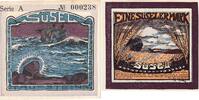 Notgeld De 100 Pf. Süsel , Notgeld 100 Pfennig Schein in kfr. M-G 1300.1 , Schleswig Holstein 1921 -