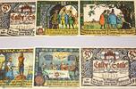 Serienscheine DE 6 Scheine kpl. Calbe a. d. Saale, 213.4, Stadt, Sachsen-Anhalt, Serien Notgeld, 6 X 50 Pfennig , komplett , kassenfrisch 1 bis 1- -