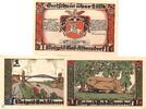 Notgeld DE 3 Scheine kpl. Notgeld Albersdorf 9.1 , Set mit 3 Scheinen in kfr. von 1921 , SH -