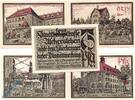 Serienscheine DE 5 Scheine kpl. Notgeld Aschersleben , Satz mit 5 Scheinen , Mehl Grabowski 50.3 , von 1921 , Sachsen Anhalt Seriennotgeld -