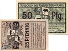 Notgeld Deutschland 2 x Notgeld Berncastel kompl. Notgeld Berncastel Cues , Set mit 2 Scheinen in kfr. Tieste 0530.05.05 und 06 , von 1920 , Rheinland Verkehrsausgabe -