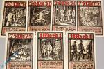 Notgeld De 7 Scheine Notgeld Bochum , Satz mit 7 Scheinen , Mehl Grabowski 127.1 , von 1921 , Westfalen Seriennotgeld -